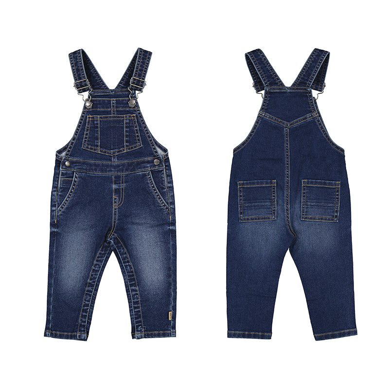 Mayoral Baby Boys Soft Denim Overalls - Dark Wash