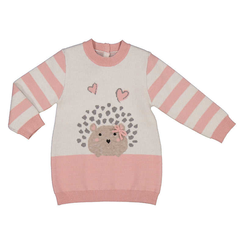 Mayoral Baby Girls Hedgehog Knit Dress - Blush