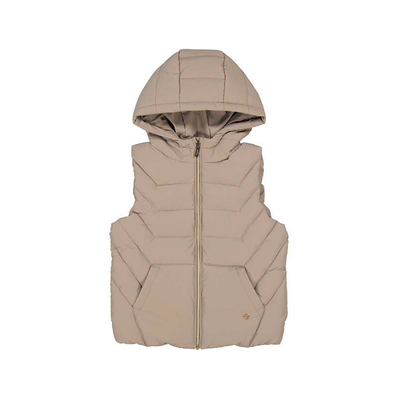 Mayoral Girls Padded Vest Mocha