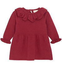 Load image into Gallery viewer, Minymo Baby Girls Long Sleeve Knit Dress - Rio Red
