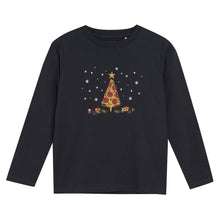 Load image into Gallery viewer, Minymo Long Sleeve Festive Pizza T-Shirt - Navy Blue
