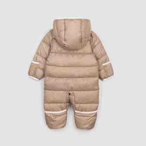 Miles the Label Baby One Piece Hooded Snowsuit - Latte