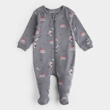 Load image into Gallery viewer, Petit Lem Baby Boys Hockey Gear Print on Cadet Sleeper
