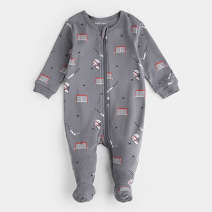 Petit Lem Baby Boys Hockey Gear Print on Cadet Sleeper