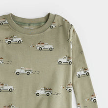 Load image into Gallery viewer, Petit Lem Boys Pumpkin Pick-Up on Fall Green PJ Set
