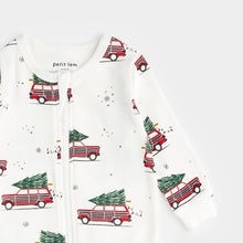 Load image into Gallery viewer, Petit Lem Baby Festive Cars Print on Off-White Sleeper
