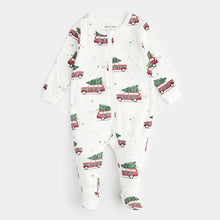 Load image into Gallery viewer, Petit Lem Baby Festive Cars Print on Off-White Sleeper
