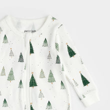 Load image into Gallery viewer, Petit Lem Baby Christmas Tree Print on Off-White Sleeper
