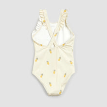 Load image into Gallery viewer, Miles the Label Girls Pineapple Print on Birch Swimsuit
