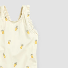 Load image into Gallery viewer, Miles the Label Girls Pineapple Print on Birch Swimsuit
