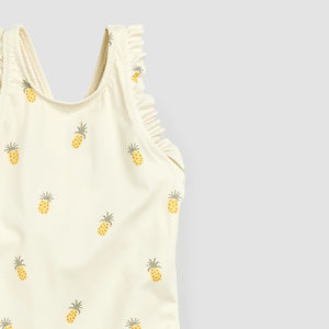 Miles the Label Girls Pineapple Print on Birch Swimsuit