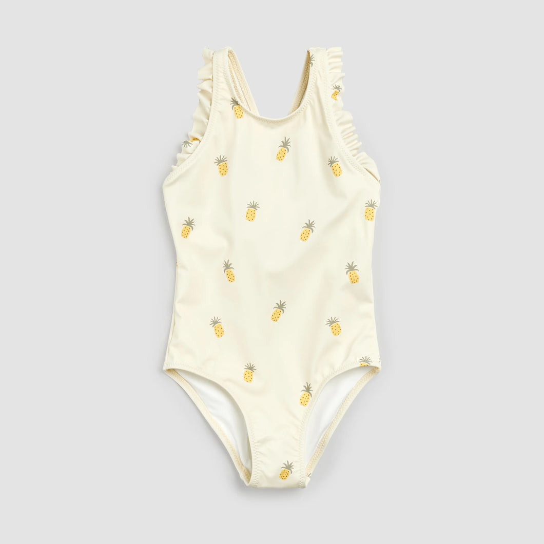 Miles the Label Girls Pineapple Print on Birch Swimsuit