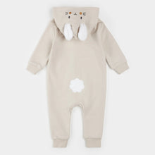 Load image into Gallery viewer, Petit Lem Baby Hooded Bunny Crème Playsuit
