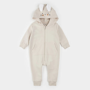 Petit Lem Baby Hooded Bunny Crème Playsuit