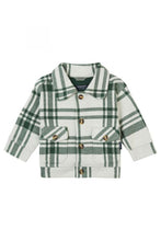 Load image into Gallery viewer, Noppies Baby Boys Long Sleeve Plaid Grenade Shacket - Garden Topiary
