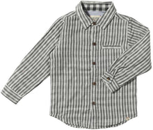 Load image into Gallery viewer, Me &amp; Henry Boys Atwood Woven Shirt (Lined) - Cream/Black Stripe
