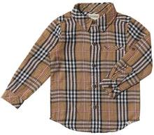 Load image into Gallery viewer, Me &amp; Henry Boys Atwood Woven Shirt - Brown/Black/Red Plaid
