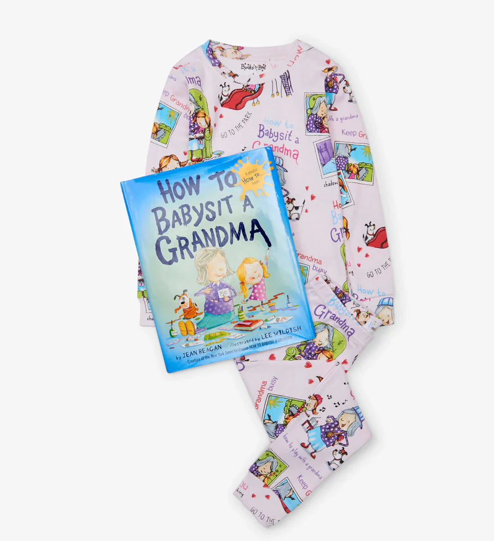 Hatley Books to Bed - How to Babysit Grandma A Pajama & Book Set