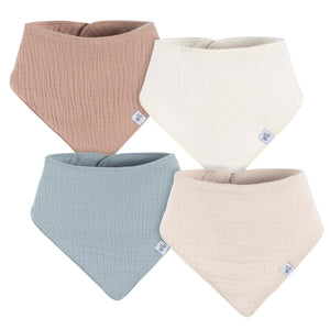 Just Born Muslin Bandana Bib Set - 4PK