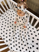 Load image into Gallery viewer, Bambi &amp; Birdie Sleep Sack - Black Heart (1.5 tog)
