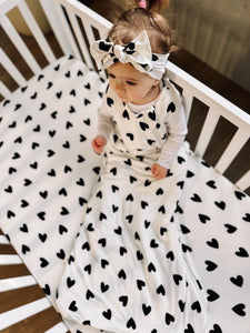 Bambi & Birdie Sleep Sack - Black Heart (1.5 tog)