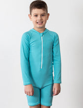 Load image into Gallery viewer, Current Tyed &quot;Brights&quot; Ribbed Blue Curaco Sunsuit
