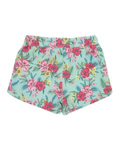 Feather 4 Arrow Girls Castaway Beach Short - Teal Tropics