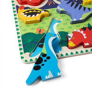 Melissa & Doug Dinosaurs Chunky Puzzle - 7 Pieces