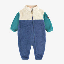 Load image into Gallery viewer, Souris Mini Baby Boys Sherpa Colorblock One Piece - Blue
