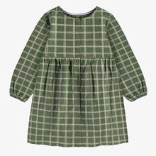 Load image into Gallery viewer, Souris Mini Girls Jersey Plaid Dress - Green
