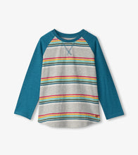 Load image into Gallery viewer, Hatley Boys Long Sleeve Raglan T-Shirt - Retro Stripes
