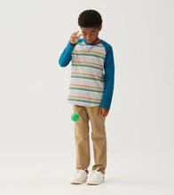 Load image into Gallery viewer, Hatley Boys Long Sleeve Raglan T-Shirt - Retro Stripes
