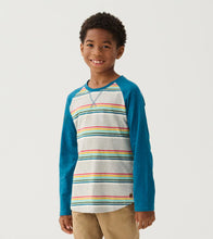 Load image into Gallery viewer, Hatley Boys Long Sleeve Raglan T-Shirt - Retro Stripes
