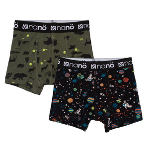 Nano Boys Boxer Brief 2 Pack - Black