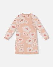 Load image into Gallery viewer, deux par deux Girls Jacquard Retro Flower Knit Dress - Light Pink
