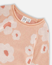 Load image into Gallery viewer, deux par deux Girls Jacquard Retro Flower Knit Dress - Light Pink
