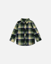 Load image into Gallery viewer, deux par deux Boys Polar Fleece Shirt - Plaid Green
