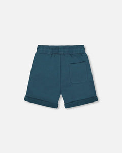 deux par deux Boys French Terry Short - Teal