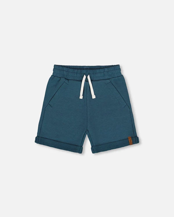 deux par deux Boys French Terry Short - Teal