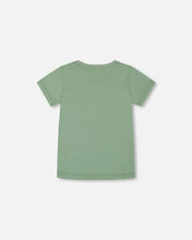 Load image into Gallery viewer, deux par deux Boys Organic Cotton Graphic Tee - Sage And Multi
