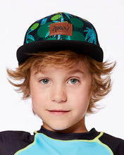 Load image into Gallery viewer, deux par deux Boys Printed Cap - Green Jungle On Black
