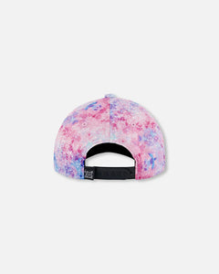 deux par deux Girls Printed Cap - Pink With Bubble Effects