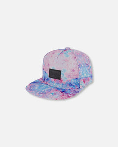 deux par deux Girls Printed Cap - Pink With Bubble Effects