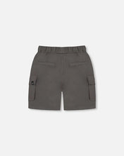 Load image into Gallery viewer, deux par deux Boys Parachute Cargo Pocket Shorts - Dark Grey
