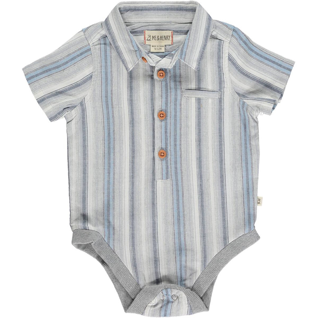 Me & Henry Baby Boys Helford Woven Onesie