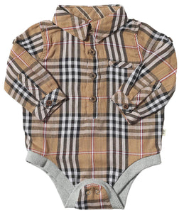 Me & Henry Baby Boys Jasper Woven Onesie