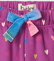Hatley Girls Jelly Bean Heart Cuffed Track Pants