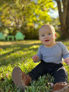 Me & Henry Baby Boys Jonathan Jersey Pants - Black