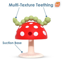 Load image into Gallery viewer, Razberry - Chompy Mushroom Grip Silicone Teether
