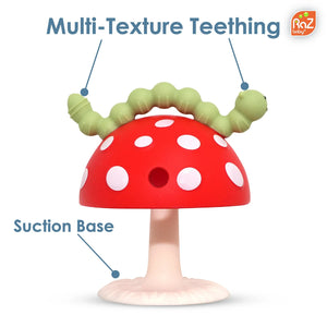 Razberry - Chompy Mushroom Grip Silicone Teether